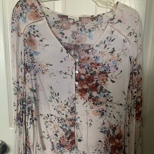 Floral Peasant Top